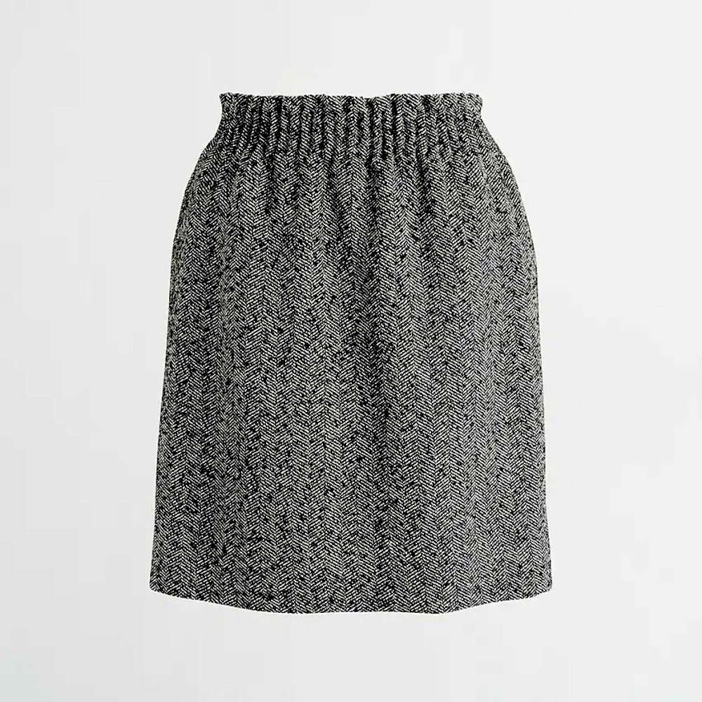 J. Crew Wool Blend Herringbone Sidewalk Skirt - Sz 4